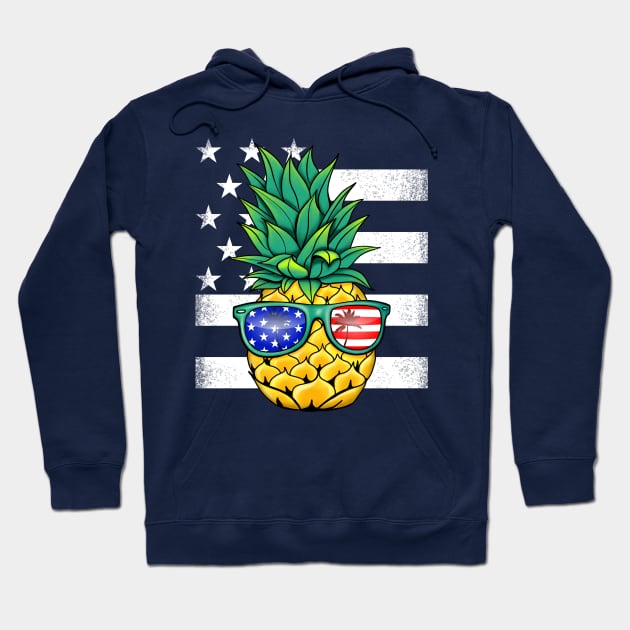 USA Flag Patriotic Pineapple Hoodie by PnJ